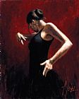El Baile del Flamenco en Rojo I by Fabian Perez